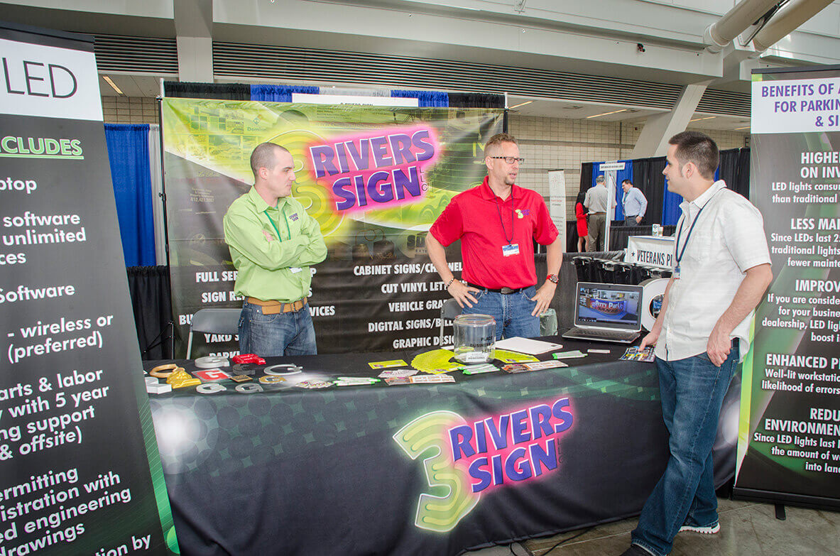 Three Rivers Sign at Business Show